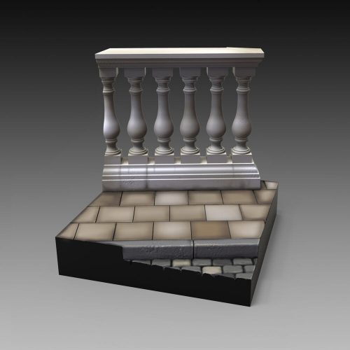 Royal Model Base with columns 'cm 4x4' 1:35 (RM881)