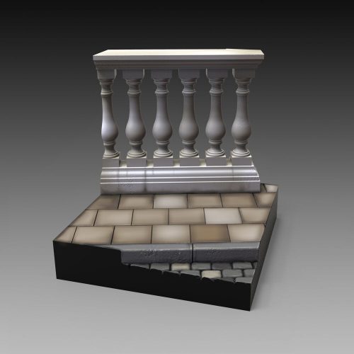 Royal Model Base with columns 'cm 5x5' (75mm) (RM882)