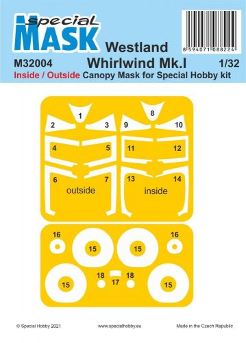 Special Hobby Westland Whirlwind Mk.I Inside/Outside MASK 1:32 (100-M32004)