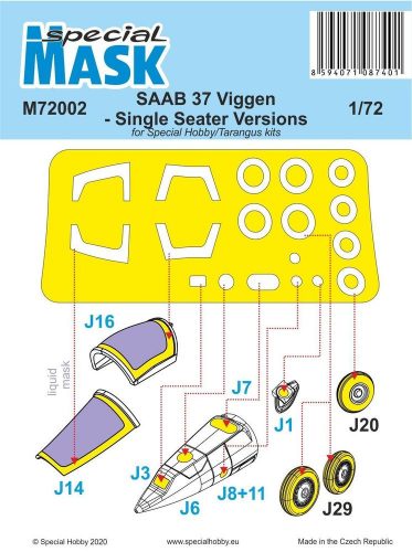 Special Hobby SAAB 37 Viggen Single Seater Mask 1:72 (100-M72002)