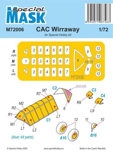 Special Hobby CAC Wirraway Mask von 1928 1:72 (100-M72006)