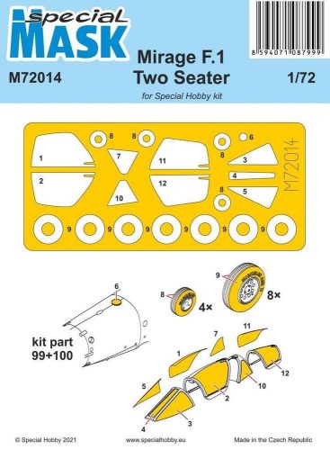 Special Hobby Mirage F.1 Two Seater Mask 1:72 (100-M72014)