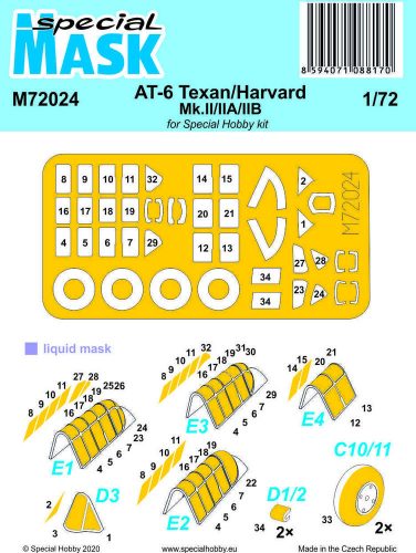 Special Hobby AT-6 Texan/Harvard Mk.II/IIA/IIB Mask 1:72 (100-M72024)