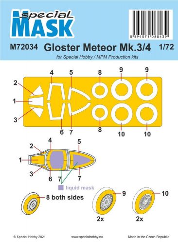 Special Hobby Gloster Meteor Mk.3/4 MASK 1:72 (100-M72034)