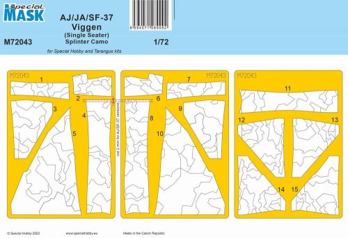 Special Hobby AJ/JA/SF-37 Viggen (Single Seater) Splinter Camo MASK 1:72 (100-M72043)