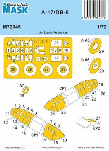 Special Hobby A-17/DB-8 MASK 1:72 (100-M72045)