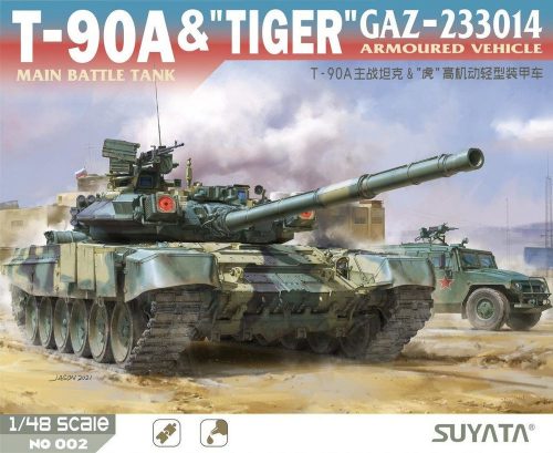 Suyata T-90A MAIN BATTLE TANK & TIGER GAZ-233014 ARMOURED Vehicle 1:48 (NO 002)