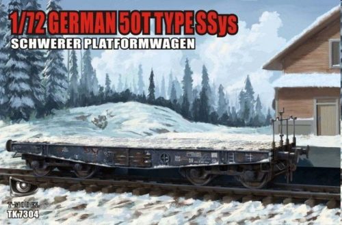 T-Model German 50T Type Ssys Schwerer Platformwagen 1:72 (TK7304)