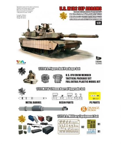 T-Model U.S.M1A2 SEP ABRAMS SEP TUSKI 1:72 (TK7310G)