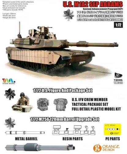 T-Model U.S.M1A2 SEP ABRAMS SEP TUSKI 1:72 (TK7310S)