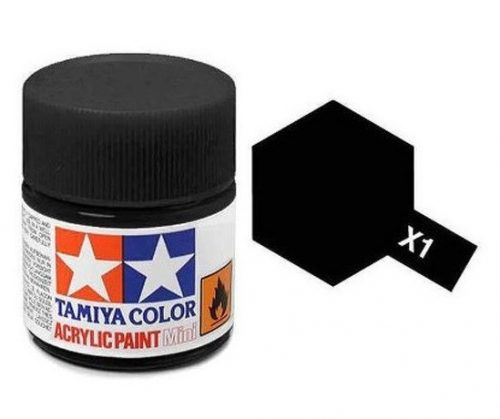 Tamiya Acrylic Paint Mini X-1 Black 10 ml (81501)