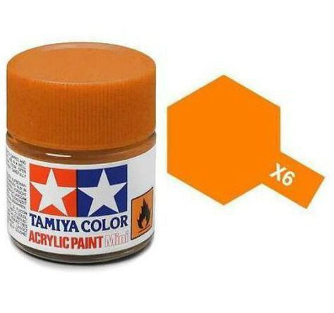 Tamiya Acrylic Paint Mini X-6 Orange 10 ml (81506)