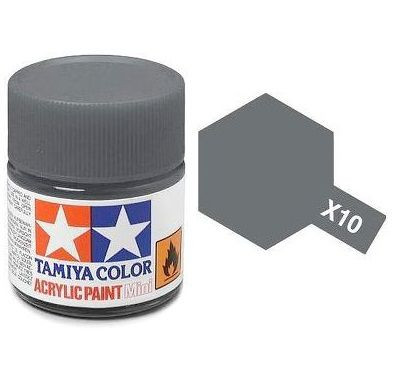 Tamiya Acrylic Paint Mini X-10 Gun Metal 10 ml (81510)