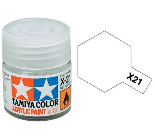 Tamiya Acrylic Paint Mini X-21 Flat Base 10 ml (81521)