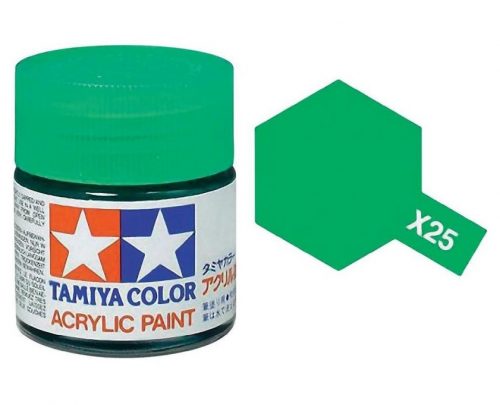 Tamiya Acrylic Paint Mini X-25 Clear Green 10 ml (81525)