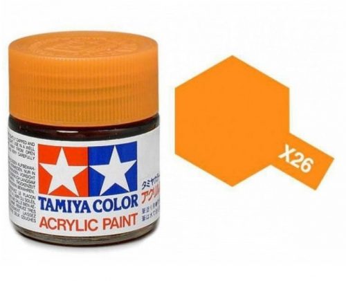 Tamiya Acrylic Paint Mini X-26 Clear Orange 10 ml (81526)