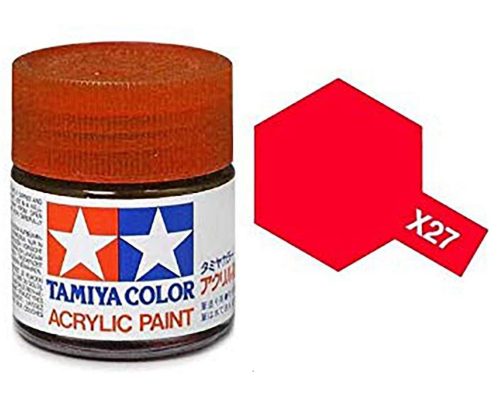 Tamiya Acrylic Paint Mini X-27 Clear Red 10 ml (81527)