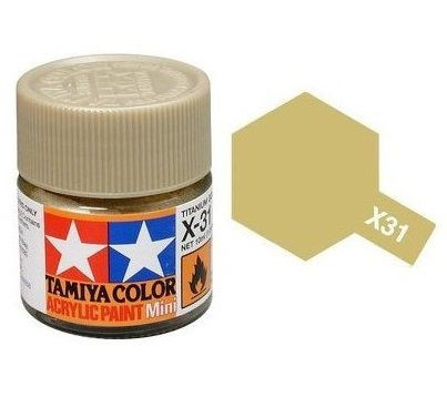 Tamiya Acrylic Paint Mini X-31 Titanium Gold 10 ml (81531)