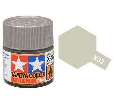 Tamiya Acrylic Paint Mini X-32 Titanium Silver 10 ml (81532)