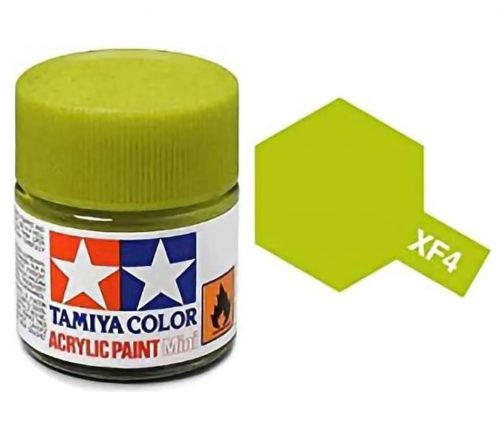 Tamiya Acrylic Paint Mini XF-4 Yellow Green 10 ml (81704)