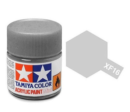 Tamiya Acrylic Paint Mini XF-16 Flat Aluminum 10 ml (81716)