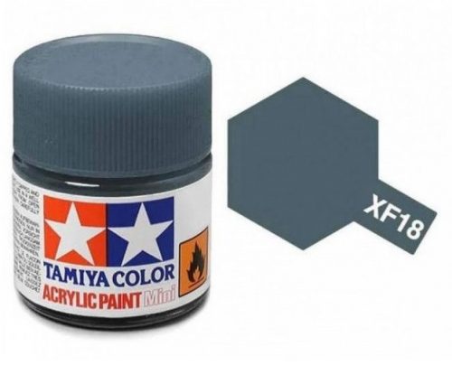 Tamiya Acrylic Paint Mini XF-18 Medium Blue 10 ml (81718)