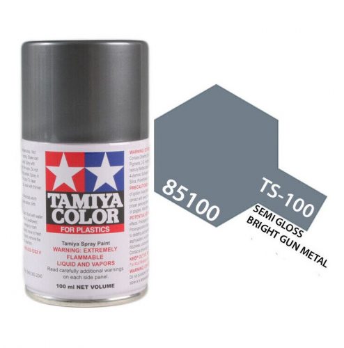 Tamiya TS-100 SG Bright Gun Metal Spray 100 ml (85100)