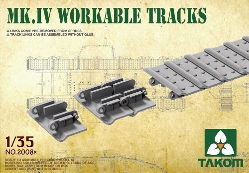 Takom Mk IV Cement Free Workable Tracks 1:35 (TAK2008X)