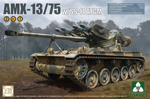 Takom French Light Tank AMX w. SS-11 ATGM 2in1 1:35 (TAK2038)