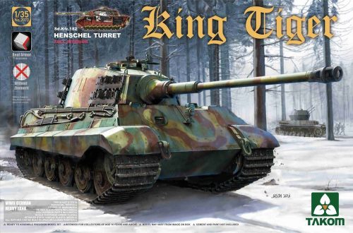 Takom WWII German Heavy Tank Sd.Kfz.182 King Tiger Henschel Turret w/interior 1:35 (TAK2073S)