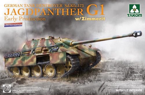 Takom German Tank Destroyer Sd.Kfz.173 Jagdpanther G1 Early Production w/Zimmerit (Limited edition) 1:35 (TAK2125W)