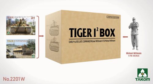 Takom DOUBLE TIGER BOX (EARLY + LATE/LATE COMMAND/Michael Wittmann+1/16 Michael Wittmann) 1:35 (TAK2201W)