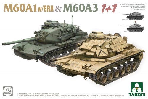 Takom M60A1 w/ERA & M60A3 1+1 1:72 (TAK5022)