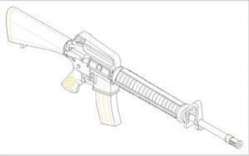 Trumpeter AR15/M16/M4 FAMILY-M16A2 (6 units)  (00502)