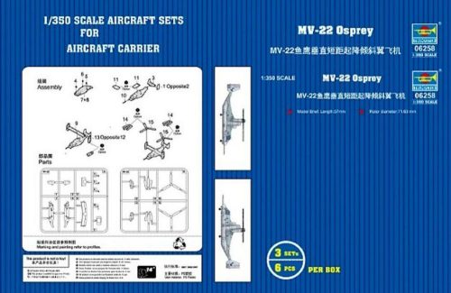 Trumpeter MV-22 Osprey V/STOL tiltrotar aircraft 1:350 (06258)