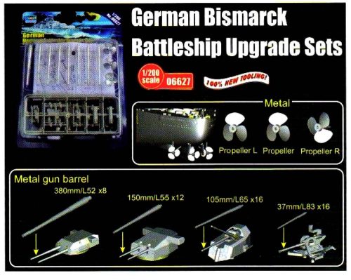 Trumpeter German Bismarck Battleship Upgrade Sets 1:200 (06627)