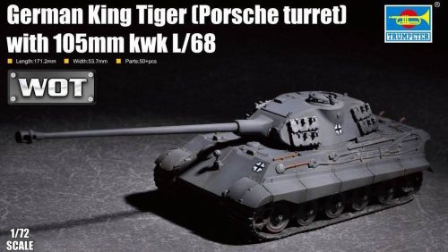 Trumpeter German King Tiger(Porsche turret)w.105mm kWh L/68 1:72 (07161)