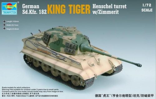 Trumpeter King Tiger Henschel Turret w/Zimmerit 1:72 (07291)