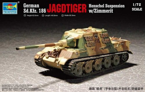 Trumpeter German Sd.Kfz 186 Jagdtiger wZimmerit 1:72 (07293)