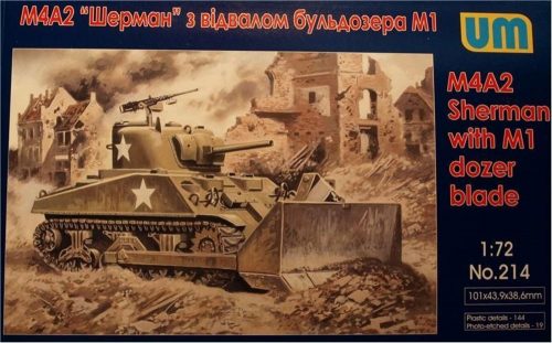 Unimodels Tank M4A2 with M1 Dozer Blade 1:72 (UM214)