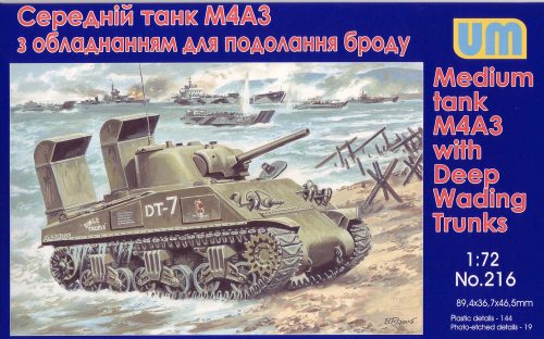 Unimodels Tank M4A3 with Deep Wading Trunks 1:72 (UM216)