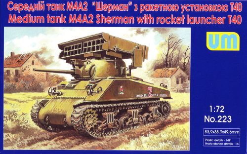 Unimodels Tank M4A2 with T40 rocket launcher 1:72 (UM223)