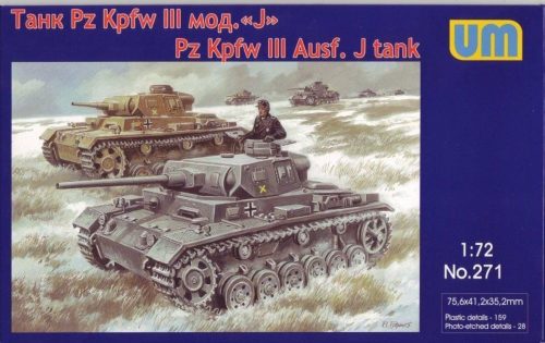 Unimodels Pz.Kpfw III Ausf.J.German tank 1:72 (UM271)