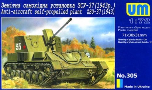 Unimodels Anti-Aircraft self-Propelled plant ZSU-37 (1943) 1:72 (UM305)