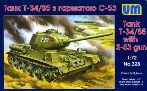 Unimodels T-34/85 with S-53 gun 1:72 (UM328)