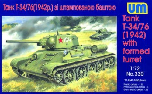 Unimodels Tank T-34/76 (1942) with formed turret 1:72 (UM330)