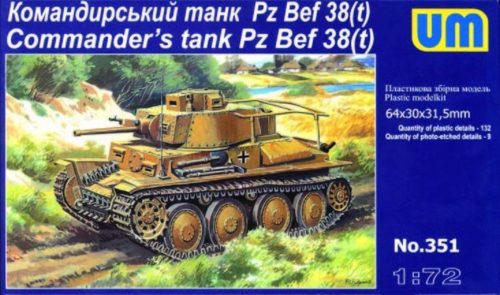 Unimodels Pz Bef 38 (t) Commanders Tank 1:72 (UM351)