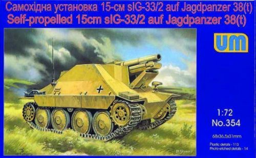 Unimodels Self-propelled 15cm sIG-33/2 auf Jagdpanzer 38(t) 1:72 (UM354)