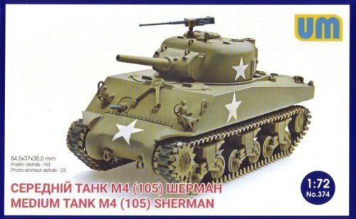 Unimodels M4(105) medium tank 1:72 (UM374)