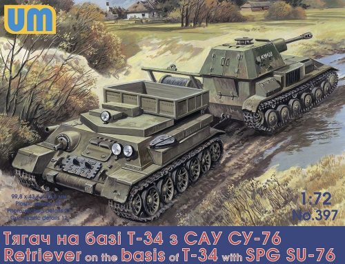 Unimodels Retriever on T-34 basis with SPG Su-76 1:72 (UM397)